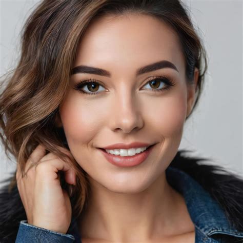 Premium Photo | A Young Beautiful women face with romantic Eyes smile ...