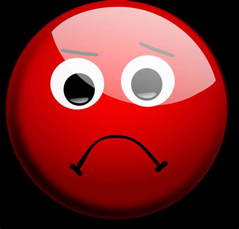 Download Red Emoji Frowning Face | Wallpapers.com