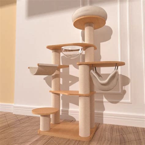 wooden cat tower  big cats icartzonecom