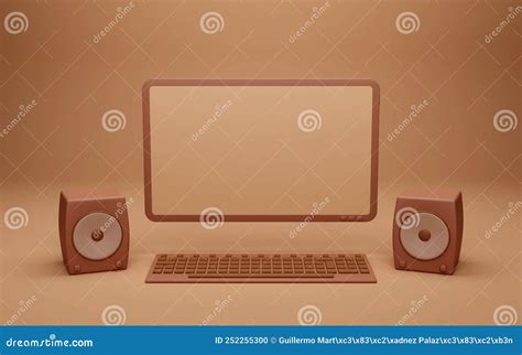 Chocolate Computer with Bonbon Keyboard Stock Illustration ...