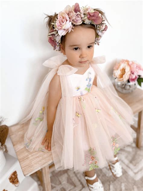 Enchanted Rose Heavenly Pink Girls Tulle Party Dress - Special Occasion