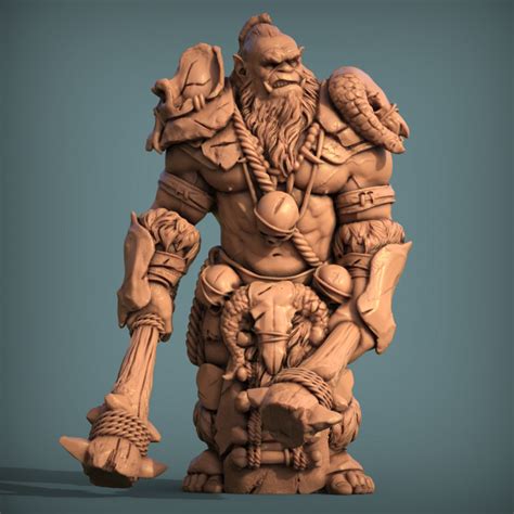 Descargar Orc War Chief (pre-supported) de Print My Minis