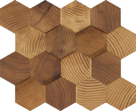 stereo standard hex natural wood mosaic wall panels luxury solution