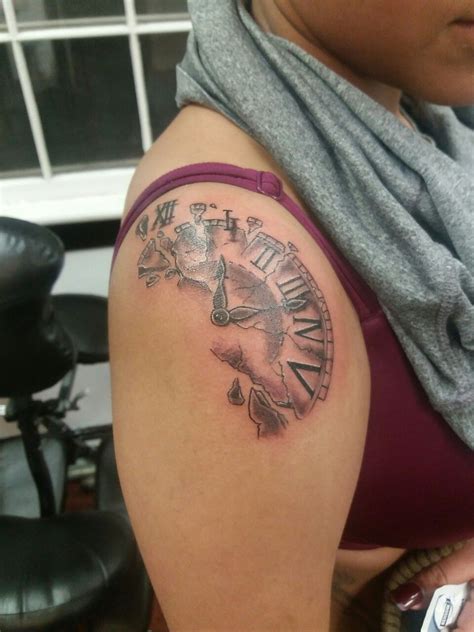 realistic broken clock tattoo printable calendars   glance