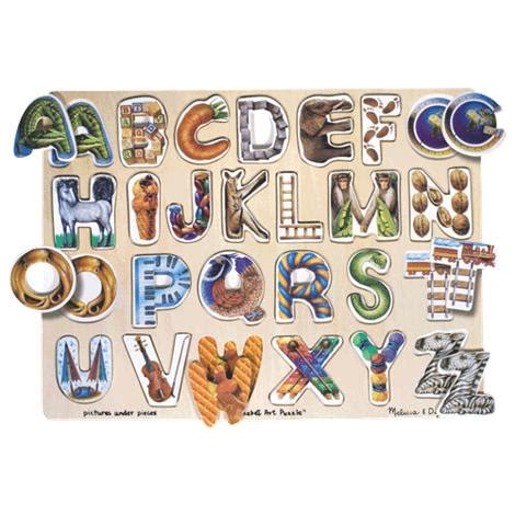 Melissa & Doug Alphabet Art Puzzle | Puzzles