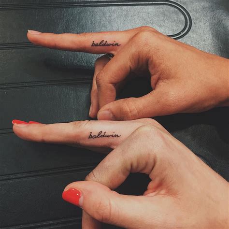 Hailey Baldwin Tattoo with cousin Ireland Baldwin - Matching Tattoos