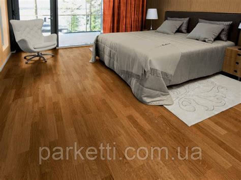 Паркетная доска Focus Floor Дуб Levante 3-полосный, золотистый лак ...