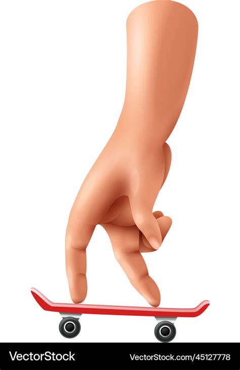 Finger skating hand composition Royalty Free Vector Image