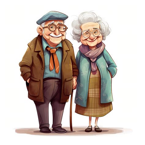 Cute Grandma and Grandpa Clipart Bundle Funny Elderly People - Etsy UK