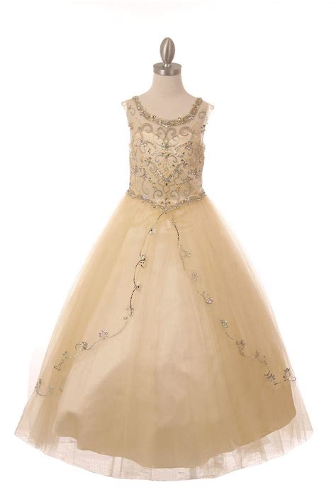 Blush Beaded Layered Organza Gown Flower Girl Dress for $218.99 – The