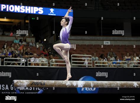 August 18, 2017: Gymnast Elena Arenas competes on the first day of the ...