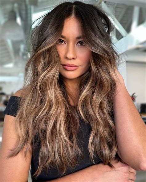Balayage techniques will improve how light brown highlights with dark hair age 5
