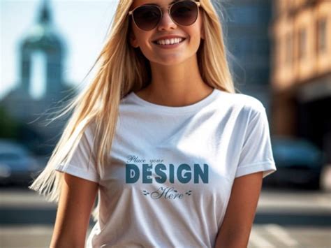 Summer Girl White T-shirt Mockup Design Graphic by Azizul Haque ...