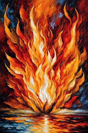 Fire Element Abstract Art for Fame | Enhance Your Space | ArtFactory