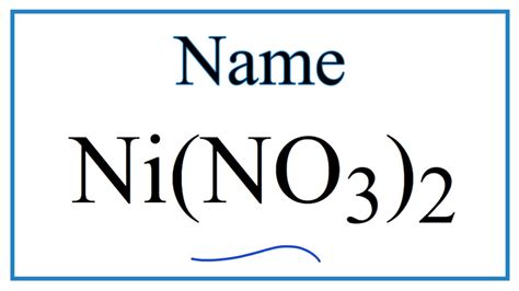 How to Write the Name for Ni(NO3)2 - YouTube