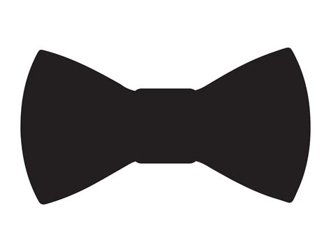 Bow tie silhouette on white background 46528013 Vector Art at Vecteezy