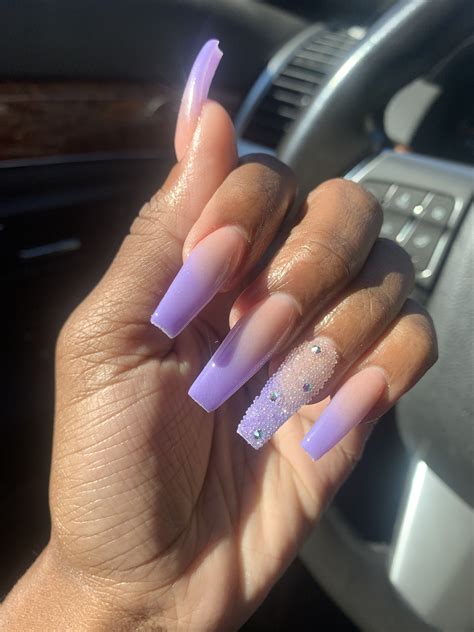 Coffin Purple Ombre Acrylic Nails / Are gel and acrylic nails safe? - Dreamsof