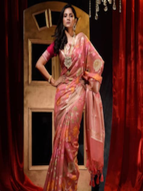 buy house  begum floral woven design zari banarasi saree sarees