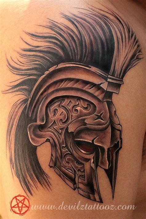Spartan Shield Back Tattoo