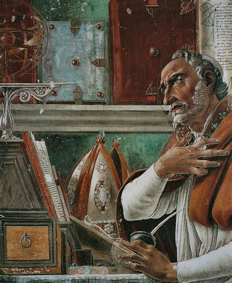 c.1480.Saint Augustin.Detail.Sandro Botticelli (1445-1510) fresco.152 × ...