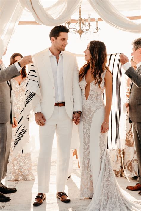glamorous cancun destination wedding   beach ceremonyideas