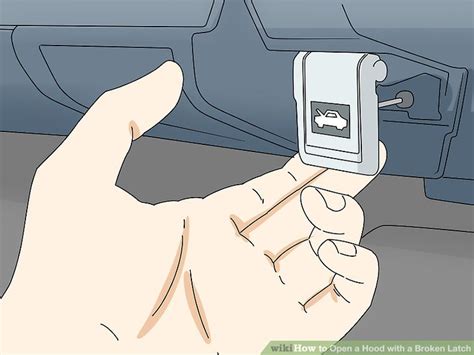 how to open car hood if latch is broken