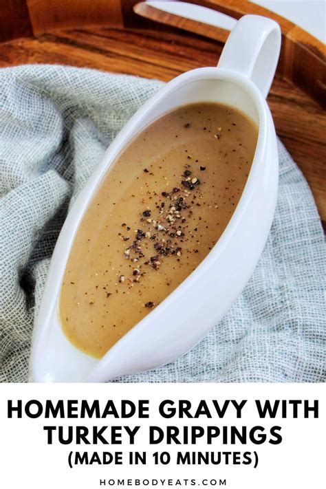 Homemade Gravy With Turkey Drippings - Homebody Eats