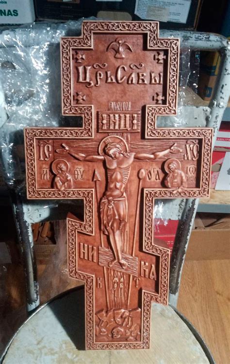 Большой резной Крест из дерева для храма - церковная утварь от ...