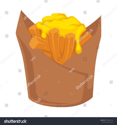 French Fries Package Potato Sticks Cheese Stock Vector (Royalty Free ...