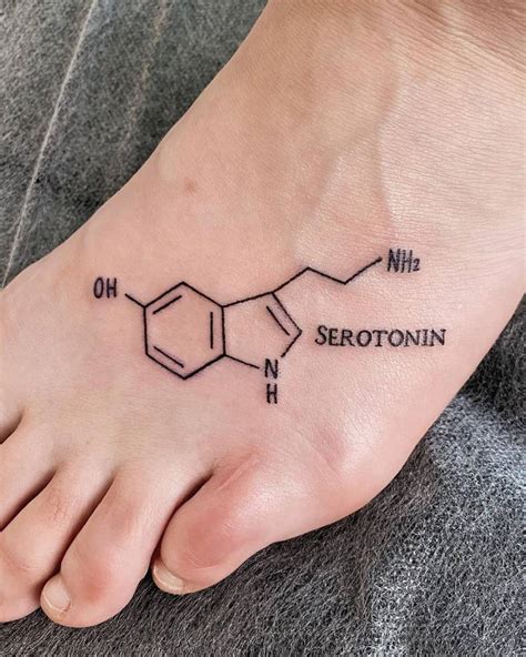 Serotonin Structure Tattoo