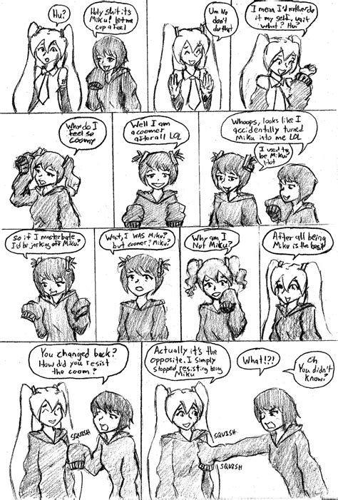 Miku Coomer Comic Page 1 by ZerosBreast on DeviantArt