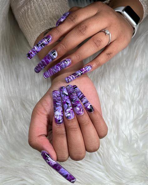 Purple Marble Nails: 37+ Designs That Will Turn Heads - Nail Designs Daily