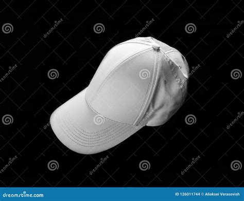 White baseball cap stock photo. Image of mock, empty - 126011744