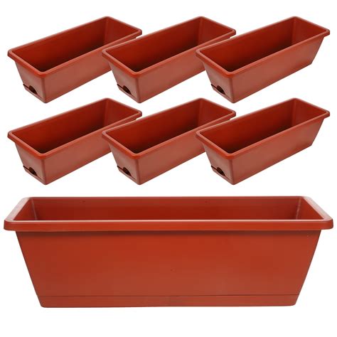 7 Pcs Flowerpot Garden Planter Plants Succulent Planters Red - Walmart.com