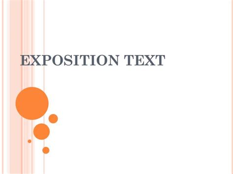 exposition text powerpoint    id