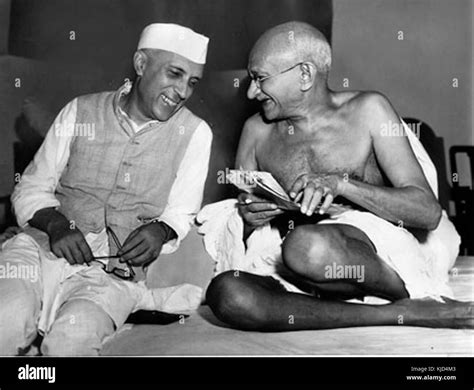 Nehru and gandhi Black and White Stock Photos & Images - Alamy