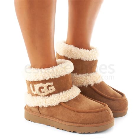 boots ugg ultra mini ugg fluff chestnut