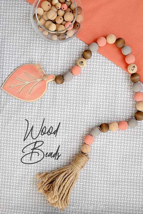 48 Wood Bead Crafts ideas in 2021 | bead crafts, wood beads diy, wooden bead garland