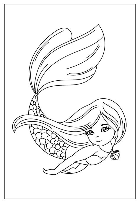 Desenho Para Imprimir Sereia