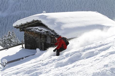 Man skiing alps stock image. Image of male, region, descent - 28948805