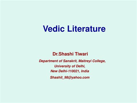 PPT - Vedic Literature PowerPoint Presentation, free download - ID:5538364