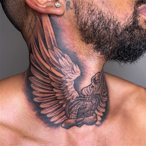 Full Neck Tattoos Wings