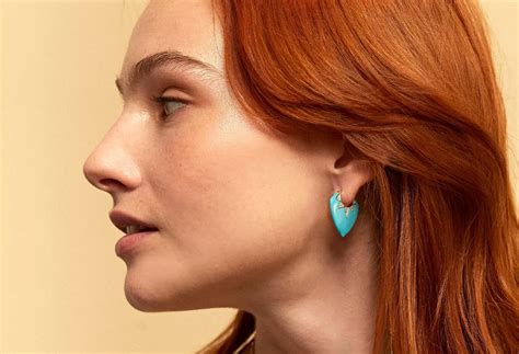 turquoise earrings retrouvai piaget