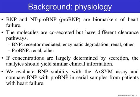 PPT - COMPARISON OF BNP WITH PRO-BNP IN CHRONIC HEART FAILURE ...