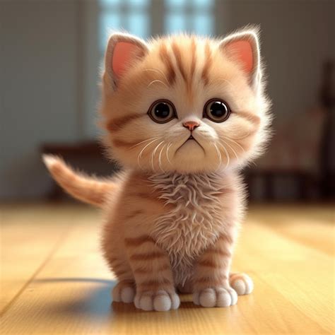 Premium AI Image | cute golden kitten cute cat sweet animal pet kitten