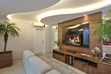 Forro De Gesso Para Sala Moderno - teto de gesso com curvas | Forro de gesso acartonado, Salas pequenas ...