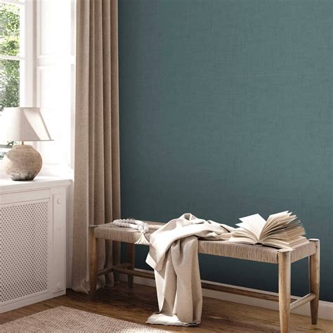 Plain green blue textured wallpaper - wallpaper with plaster look