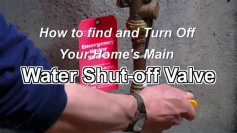 Finding and Turning Off Your Home's Water Shut-off Valve - YouTube