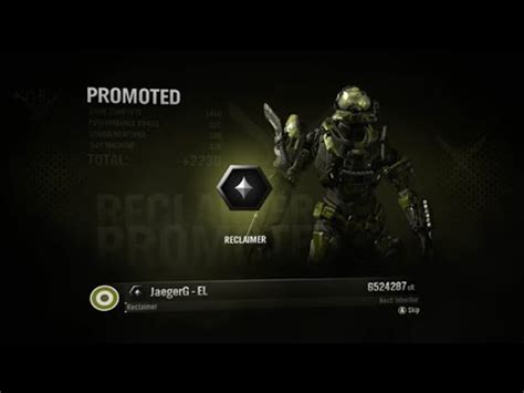 Halo Reach: Reclaimer rank up game - YouTube