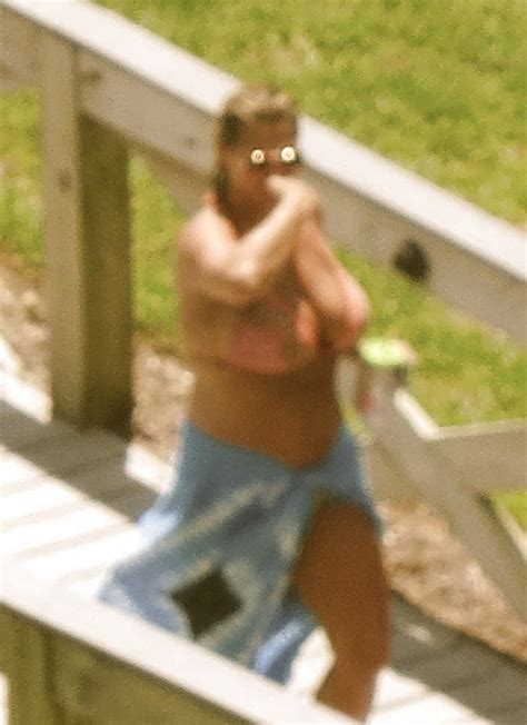Candid Huge Tits Beach MILF